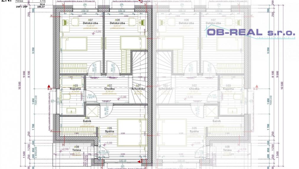 Prenájom novostavby 4izb RD úžitková pl.100m2, pozemok 350m2