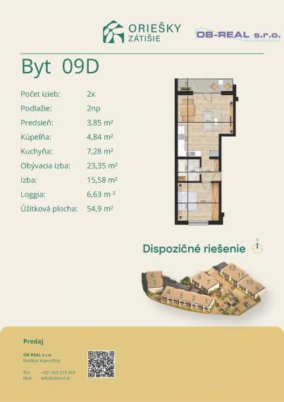 Predaj 2izb bytov v novostavbe v Sládkovičove v novovybudovanej lokalite Oriešky - Zátišie