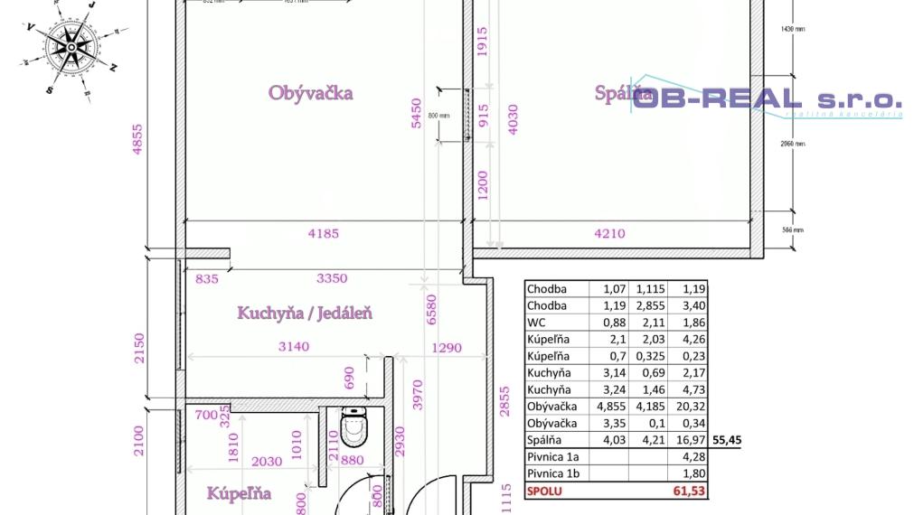 Predaj kompletne rekonštr. 2izb bytu 62m2 na zvýš. prízemí