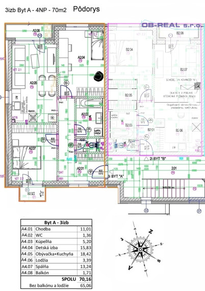 Predaj moderného 3izb bytu 70m2 v novostavbe v centre Sládkovičova