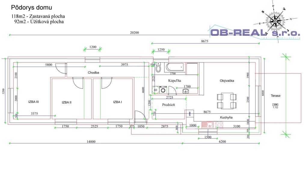 Predaj novostavby 4izb RD zastv. 118m2, oplotený pozemok 719m2