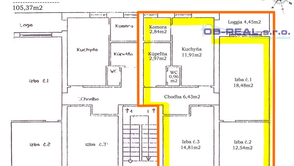 Predaj 3izb bytu 87m2 na 1posch v 4-bytovom dome s garážou 18,5m2 a záhradkou
