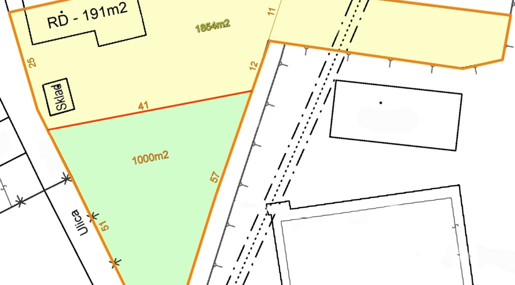 Predaj stavebného pozemku 1000m2 na výstavbu rodinného domu v obci Váhovce