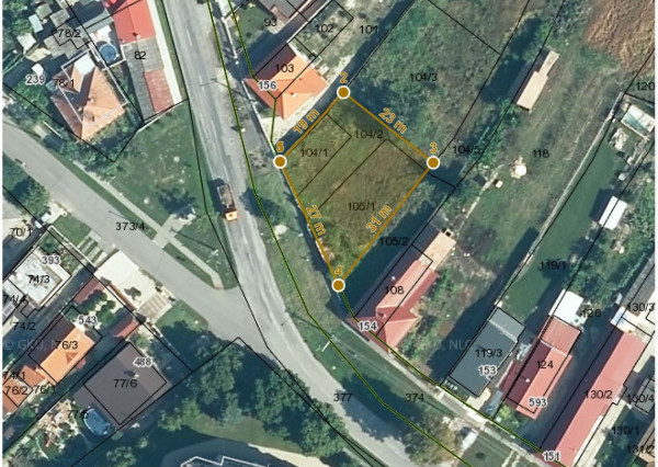Čierny Brod: Predaj stavebného pozemku o výmere 592m2 pre výstavbu rodinného domu, alebo polyfunkčného objektu