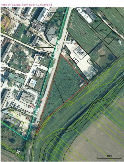Predaj stavebného pozemku 4221m2 - určeného na ľahký priemysel, sklady, logistika